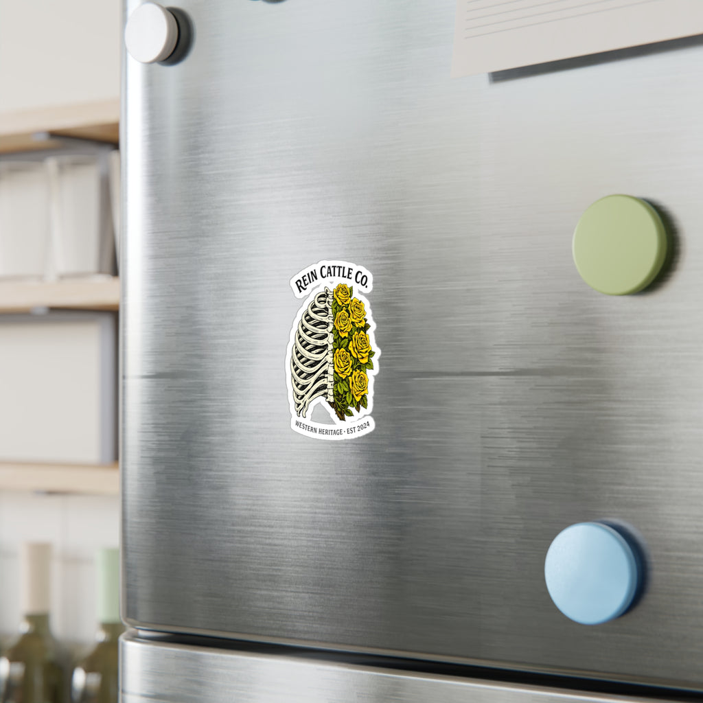 Ribs and Roses Sticker