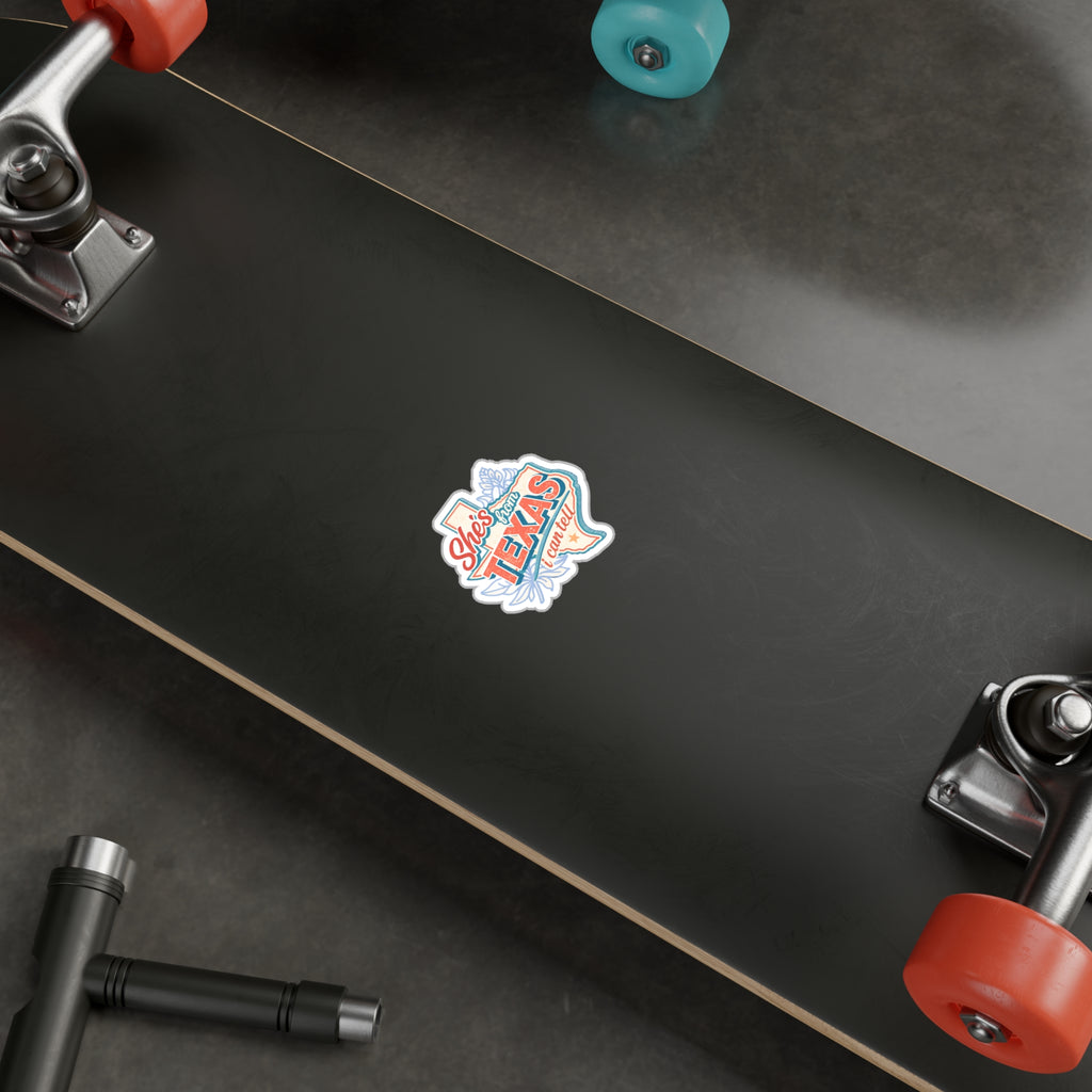 She's From Texas Sticker