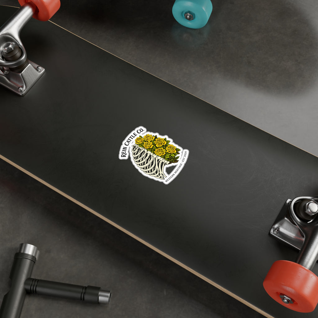 Ribs and Roses Sticker