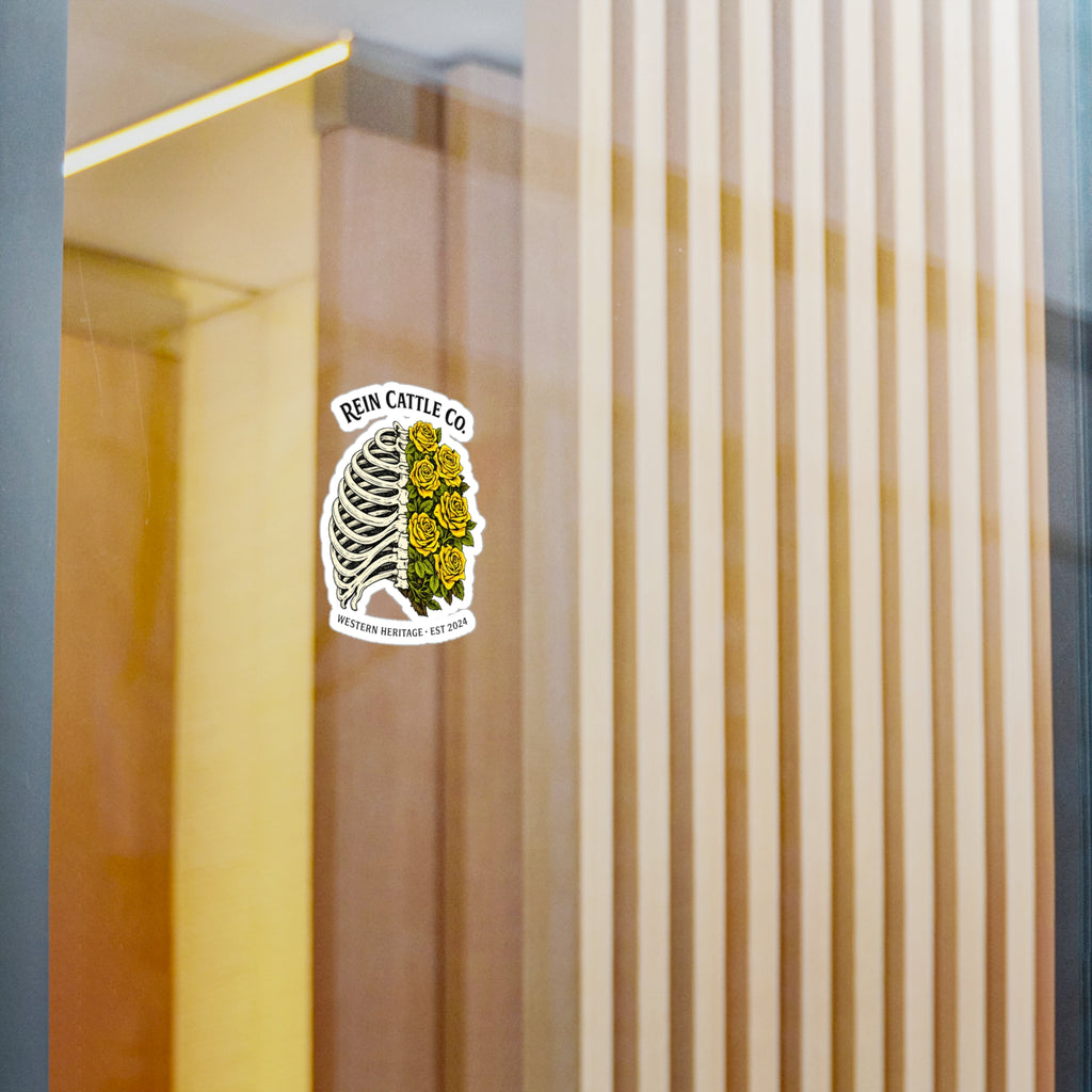 Ribs and Roses Sticker